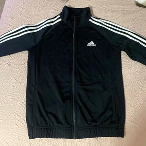 Small, black/white Adidas track suit jacket.